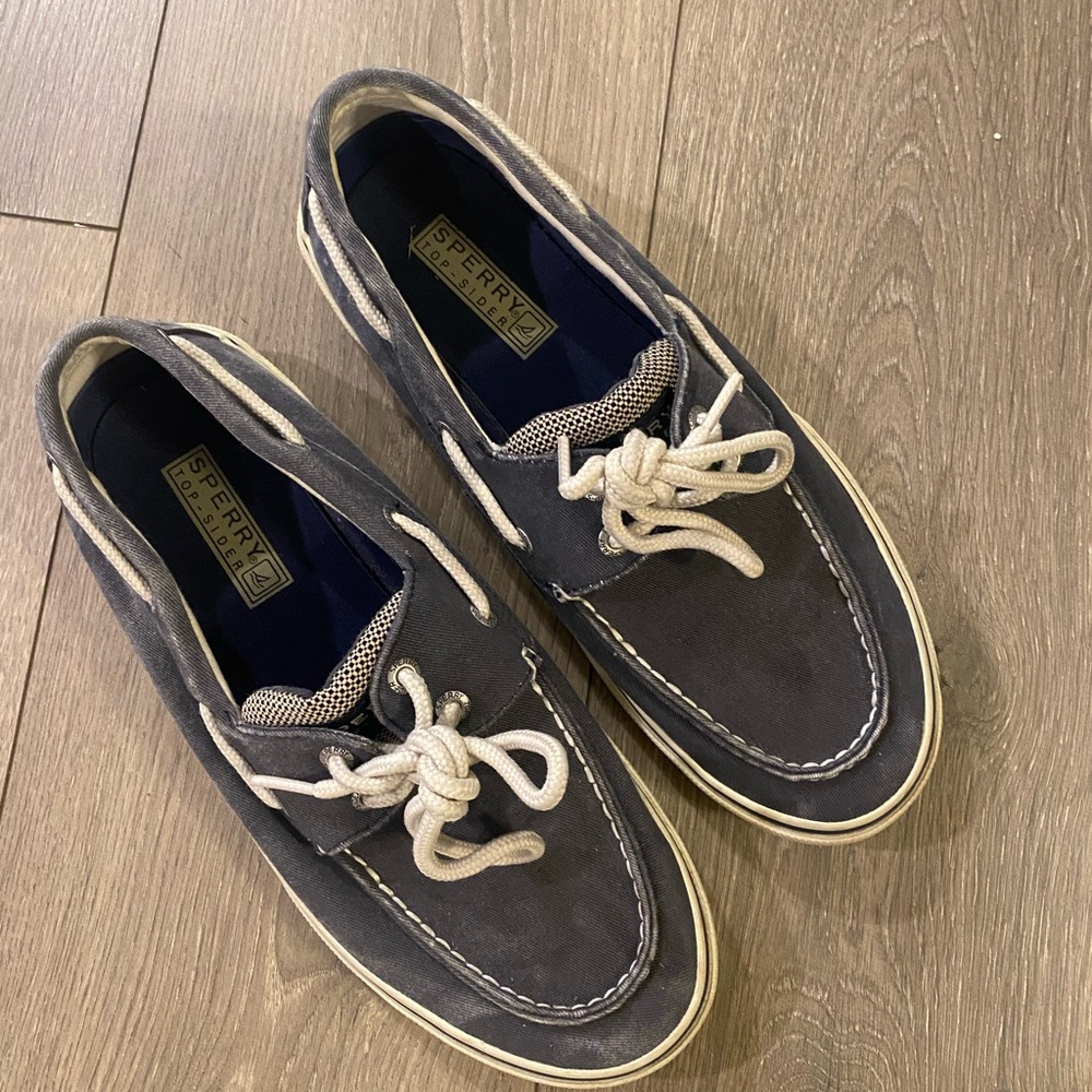 Sperry Men's Navy and Off-White Boat Shoes